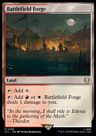 (296) Magic The Gathering Commander: The Lord of the Rings: Tales of Middle-earth Single: Battlefield Forge  Rare