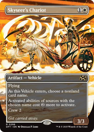 (296) Magic The Gathering Aetherdrift: Extras Single: Skyseer's Chariot Holo Rare