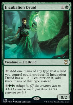 (296) Magic The Gathering Commander: Streets of New Capenna Single: Incubation Druid  Rare