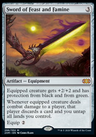 (296/332) Magic The Gathering Double Masters Single: Sword of Feast and Famine  Mythic