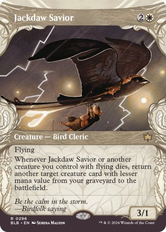 (296) Magic The Gathering Bloomburrow: Extras Single: Jackdaw Savior  Rare
