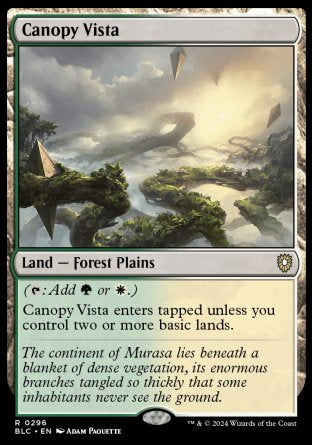 (296) Magic The Gathering Commander: Bloomburrow Single: Canopy Vista  Rare