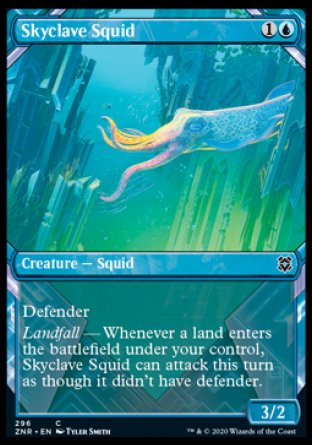 (296) Magic The Gathering Zendikar Rising: Extras Single: Skyclave Squid Holo Common