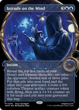 (296) Magic The Gathering Murders at Karlov Manor: Extras Single: Intrude on the Mind Holo Mythic