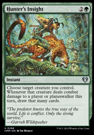 (296) Magic The Gathering Commander Masters Single: Hunter's Insight  Uncommon