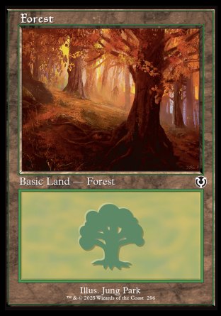 (296) Magic The Gathering Innistrad Remastered Single: Forest (V.1) Holo Land