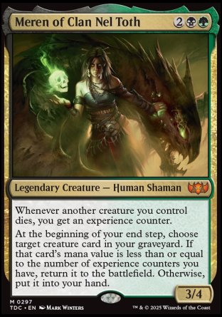 (297) Magic The Gathering Commander: Tarkir: Dragonstorm Single: Meren of Clan Nel Toth  Mythic