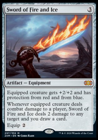 (297/332) Magic The Gathering Double Masters Single: Sword of Fire and Ice  Mythic