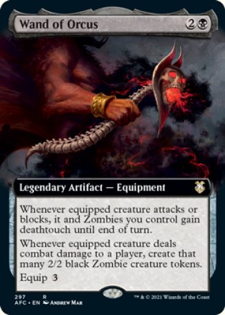 (297) Magic The Gathering Commander: Adventures in the Forgotten Realms: Extras Single: Wand of Orcus  Rare