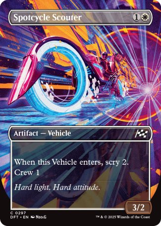 (297) Magic The Gathering Aetherdrift: Extras Single: Spotcycle Scouter Holo Common