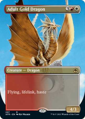 (297) Magic The Gathering Adventures in the Forgotten Realms: Extras Single: Adult Gold Dragon Holo Rare