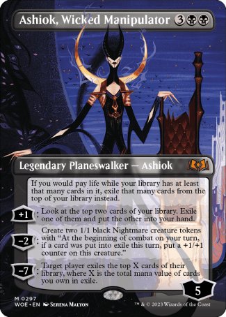 (297) Magic The Gathering Wilds of Eldraine: Extras Single: Ashiok, Wicked Manipulator Holo Mythic