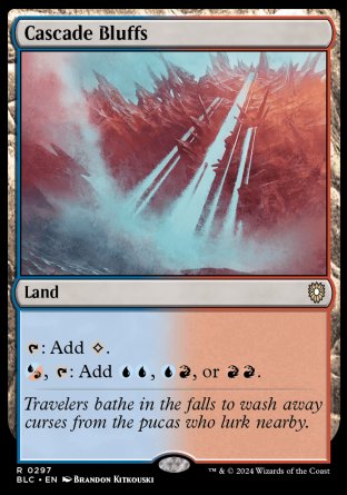 (297) Magic The Gathering Commander: Bloomburrow Single: Cascade Bluffs  Rare