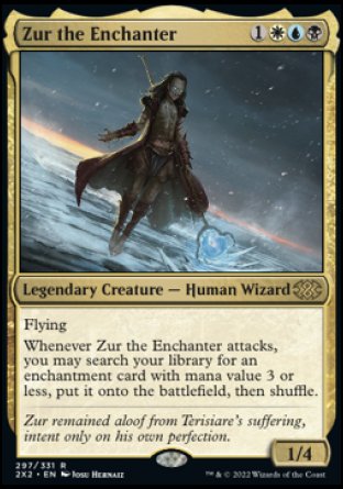(297) Magic The Gathering Double Masters 2022 Single: Zur the Enchanter Holo Rare