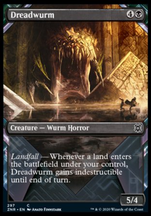 (297) Magic The Gathering Zendikar Rising: Extras Single: Dreadwurm Holo Common