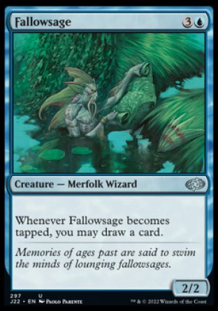 (297) Magic The Gathering Jumpstart 2022 Single: Fallowsage  Uncommon