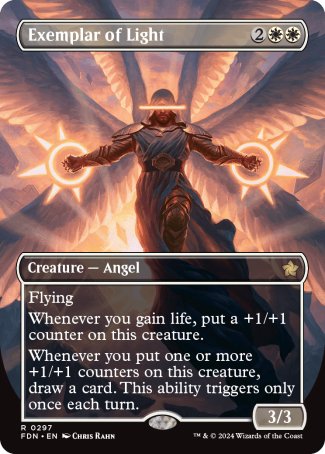 (297) Magic The Gathering Magic: The Gathering Foundations: Extras Single: Exemplar of Light (V.1)  Rare