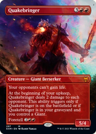 (297) Magic The Gathering Kaldheim: Extras Single: Quakebringer Holo Mythic