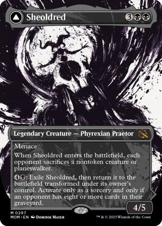 (297) Magic The Gathering March of the Machine: Extras Single: Sheoldred // The True Scriptures (V.1) Holo Mythic