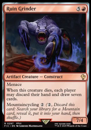 (297) Magic The Gathering Commander: Magic: The Gathering - FINAL FANTASY Single: Ruin Grinder  Rare