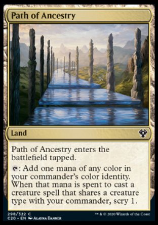 (298/322) Magic The Gathering Commander: Ikoria Single: Path of Ancestry Holo Common