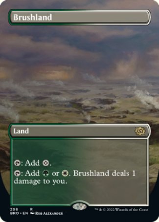 (298) Magic The Gathering The Brothers' War: Extras Single: Brushland  Rare