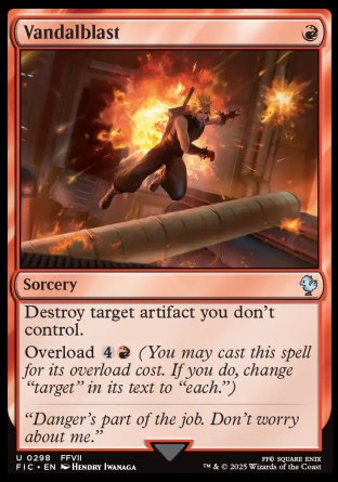 (298) Magic The Gathering Commander: Magic: The Gathering - FINAL FANTASY: Collector's Edition Single: Vandalblast Holo Uncommon