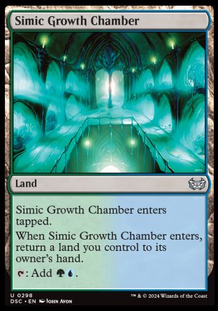 (298) Magic The Gathering Commander: Duskmourn: House of Horror Single: Simic Growth Chamber  Uncommon