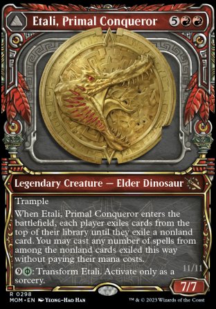 (298) Magic The Gathering March of the Machine: Extras Single: Etali, Primal Conqueror // Etali, Primal Sickness Holo Rare