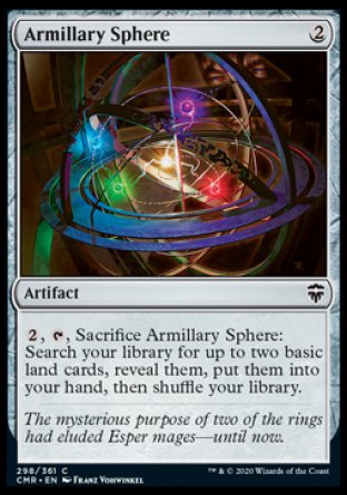 (298/361) Magic The Gathering Commander Legends Single: Armillary Sphere Holo Common
