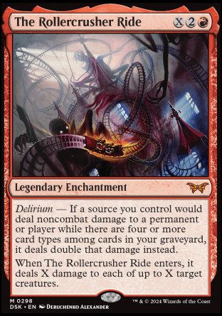 (298) Magic The Gathering Duskmourn: House of Horror: Extras Single: The Rollercrusher Ride (V.1) Holo Mythic