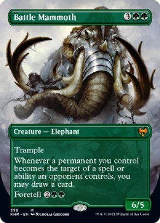 (298) Magic The Gathering Kaldheim: Extras Single: Battle Mammoth  Mythic