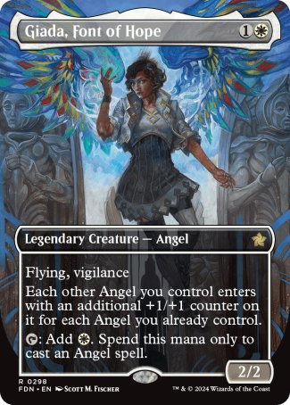 (298) Magic The Gathering Magic: The Gathering Foundations: Extras Single: Giada, Font of Hope (V.1) Holo Rare