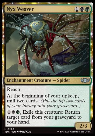 (298) Magic The Gathering Commander: Tarkir: Dragonstorm Single: Nyx Weaver  Uncommon