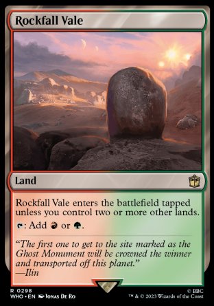 (298) Magic The Gathering Universes Beyond: Doctor Who Single: Rockfall Vale Holo Rare