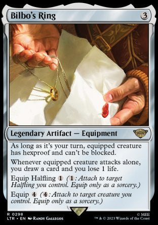 (298) Magic The Gathering The Lord of the Rings: Tales of Middle-earth: Extras Single: Bilbo's Ring (V.1)  Rare
