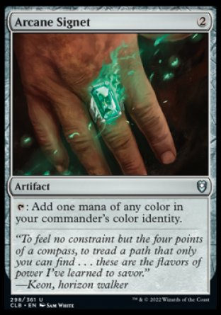(298) Magic The Gathering Commander Legends: Battle for Baldur's Gate Single: Arcane Signet Holo Uncommon
