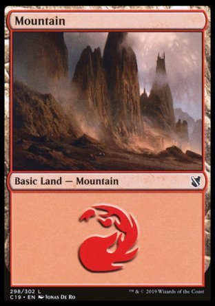(298) Magic The Gathering Commander 2019 Single: Mountain (V.2)  Land