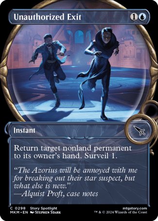 (298) Magic The Gathering Murders at Karlov Manor: Extras Single: Unauthorized Exit Holo Common