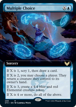 (298) Magic The Gathering Strixhaven: School of Mages: Extras Single: Multiple Choice Holo Rare