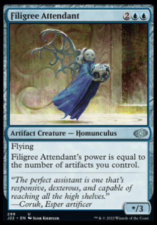 (298) Magic The Gathering Jumpstart 2022 Single: Filigree Attendant  Uncommon
