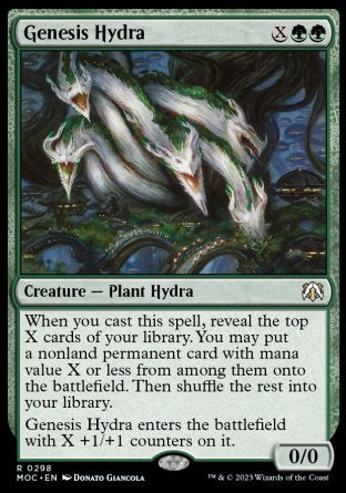 (298) Magic The Gathering Commander: March of the Machine Single: Genesis Hydra  Rare