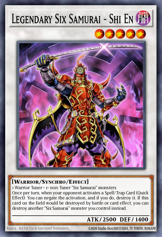 (250) YuGiOh TCG RA03: Quarter Century Bonanza Single: Legendary Six Samurai - Shi En (V.1 - Platinum Secret Rare)  Platinum Secret Rare