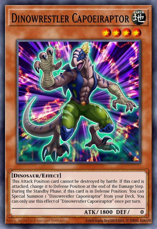 (157) YuGiOh TCG MP19: 2019 Gold Sarcophagus Tin Mega Pack Single: Dinowrestler Capoeiraptor  Common