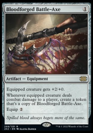 (299) Magic The Gathering Double Masters 2022 Single: Bloodforged Battle-Axe  Rare