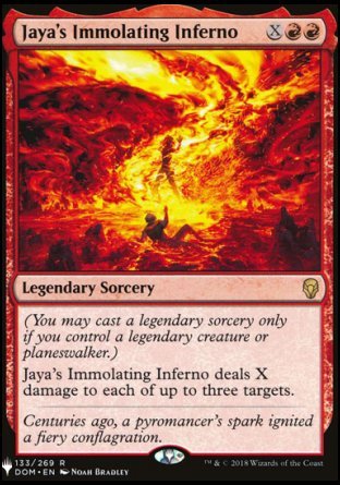 (133) Magic The Gathering The List Single: Jaya's Immolating Inferno  Rare