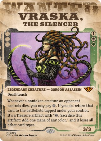 (299) Magic The Gathering Outlaws of Thunder Junction: Extras Single: Vraska, the Silencer  Holo Mythic