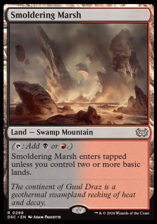 (299) Magic The Gathering Commander: Duskmourn: House of Horror Single: Smoldering Marsh  Rare