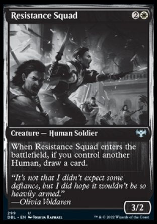 (299) Magic The Gathering Innistrad: Double Feature Single: Resistance Squad  Uncommon