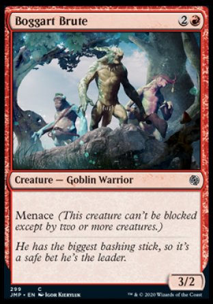 (299) Magic The Gathering Jumpstart Single: Boggart Brute  Common